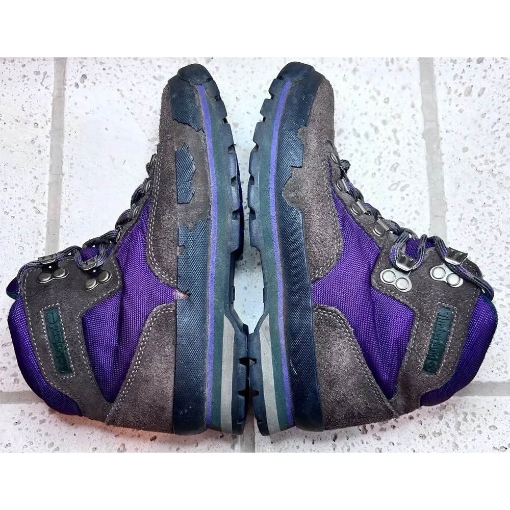 Timberland EUC Purple Brown Suede Hiking Desert Ankle Boots Size 7